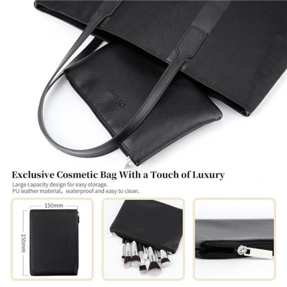 Makeup Brushes 15Pcs Makeup Brush Set with Bag Kabuki Foundation Blending Blush - Picture 5 of 7